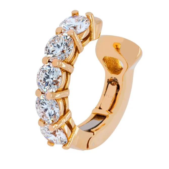 Pendiente ear cuff oro rosa y diamantes 0.67 quilates