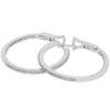 Pendientes de aro en oro blanco con diamantes de 0,52 quilates