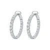 Pendientes de aro en oro blanco y diamantes 4.00 quilates