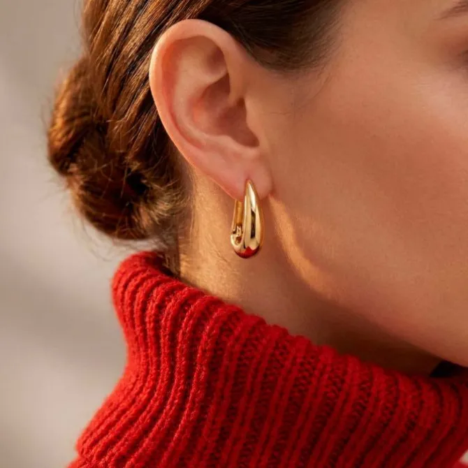 Pendientes de aro en oro amarillo