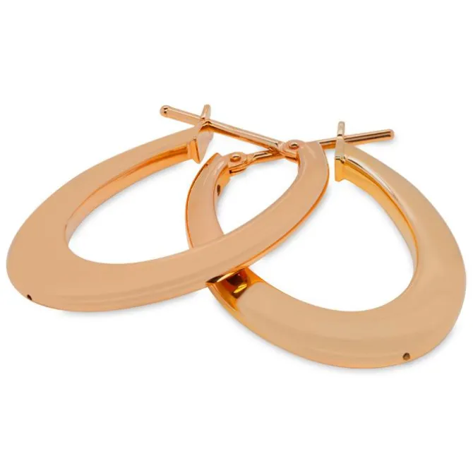 Pendientes de aro en oro rosa