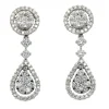 Pendientes de novia desmontables en oro blanco y diamantes