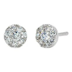 Pendientes de oro blanco y diamantes de 0.70 quilates