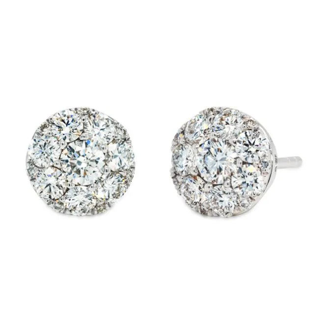 Pendientes de oro blanco y diamantes de 0.91 quilates