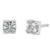 Pendientes de Oro Blanco y diamante talla brillante 0,48 quilates