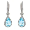 Pendientes de oro blanco, aguamarinas 4,62 quilates y diamantes 0,76 quilates
