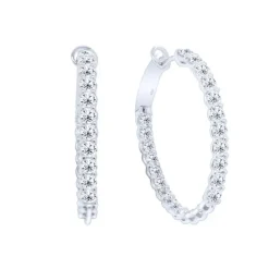 Pendientes de oro blanco y diamantes 3.30 quilates