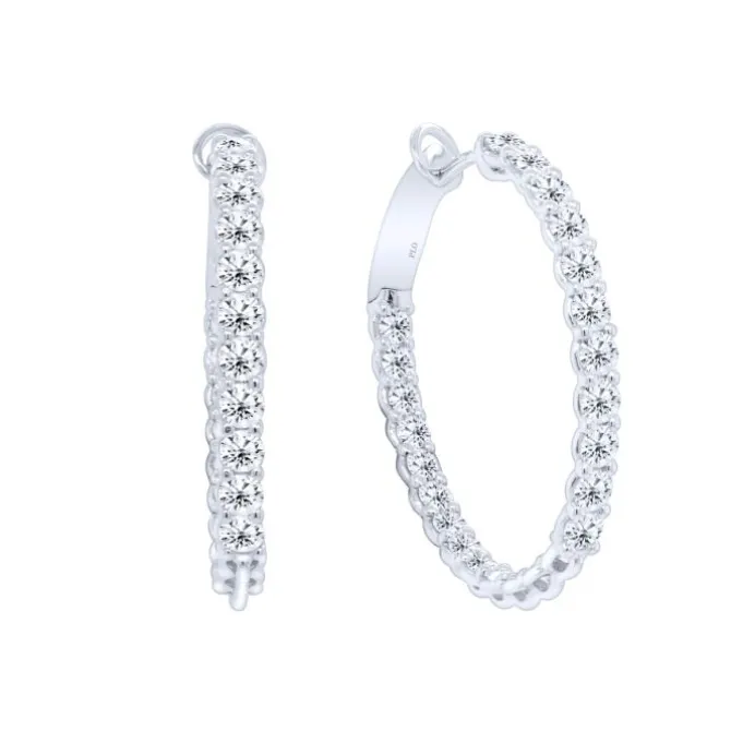 Pendientes de oro blanco y diamantes 3.30 quilates