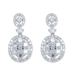 Pendientes de oro blanco y diamantes 1.97 quilates