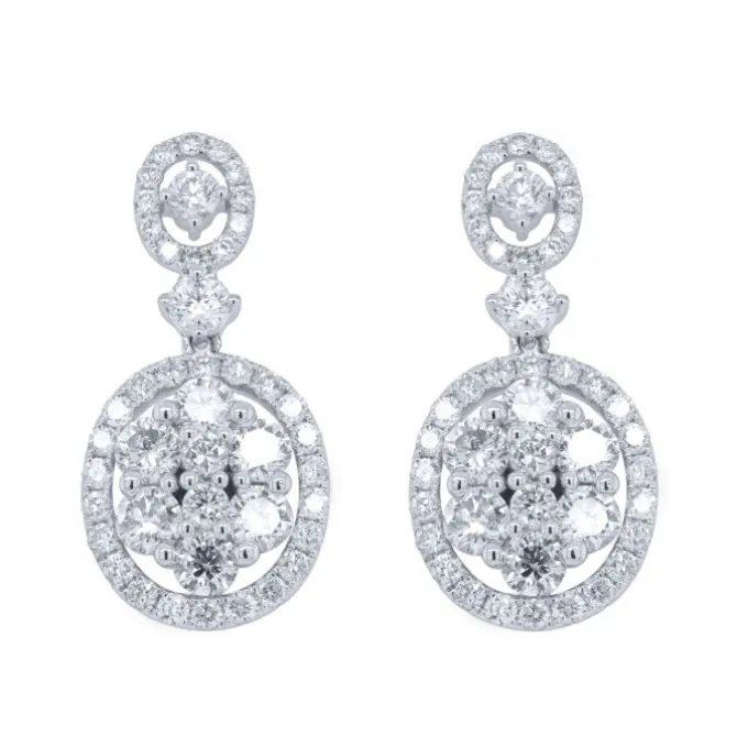 Pendientes de oro blanco y diamantes 1.97 quilates