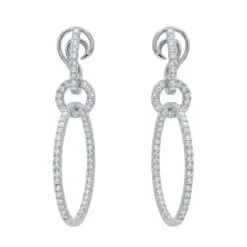 Pendientes de oro blanco y diamantes 3.20 quilates