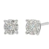 Pendientes de oro blanco y diamantes de 0.35 quilates