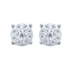 Pendientes de oro blanco y diamantes de 0.53 quilates