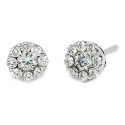 Pendientes de Oro Blanco y diamantes 0,62 quilates