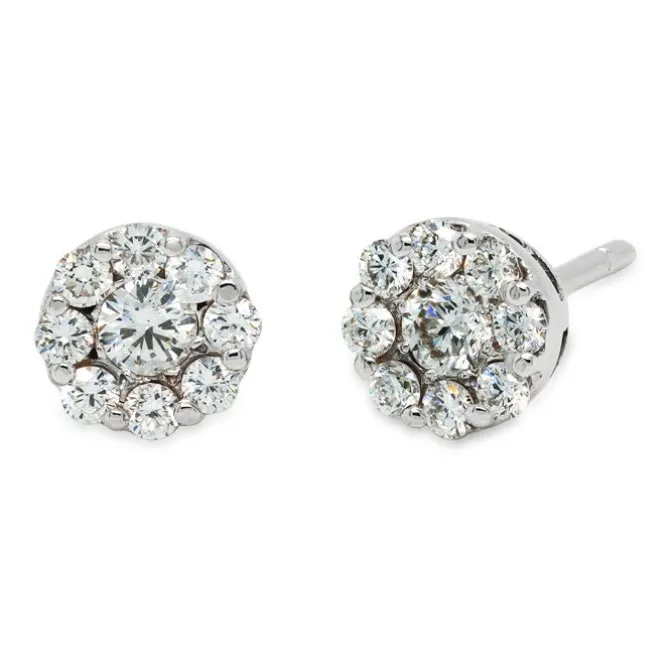 Pendientes de Oro Blanco y diamantes 0,62 quilates