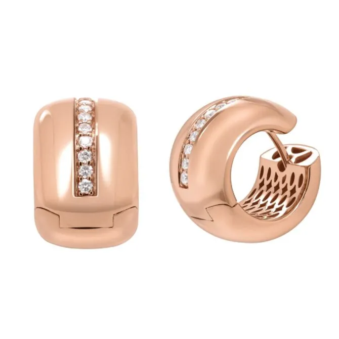 Pendientes de oro rosa con diamantes 0.40 quilates