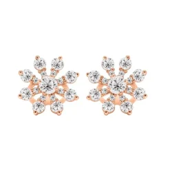 Pendientes de oro rosa con diamantes 1,43 quilates