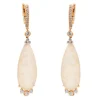 Pendientes de oro rosa, ópalos, diamantes 0,79 quilates