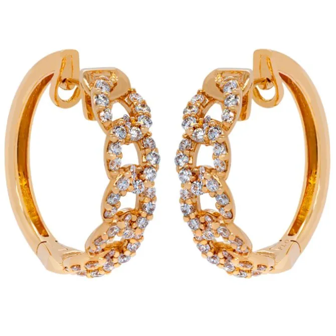 Pendientes de oro rosa y diamantes 0,91 quilates