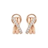 Pendientes de oro rosa y diamantes 1.80 quilates