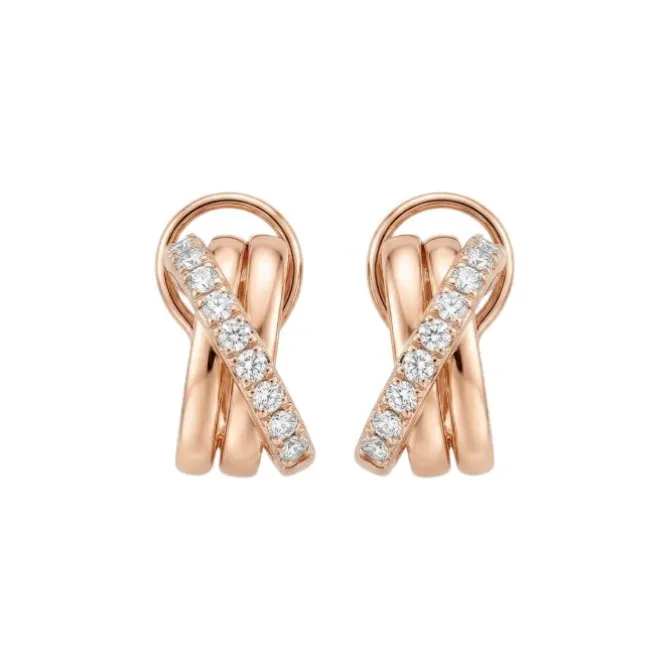 Pendientes de oro rosa y diamantes 1.80 quilates