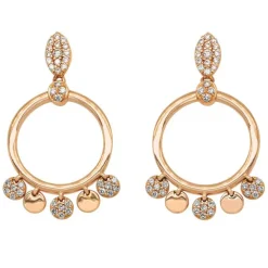 Pendientes de oro rosa y diamantes de 0.58 quilates