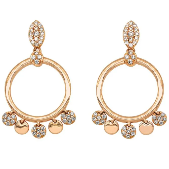 Pendientes de oro rosa y diamantes de 0.58 quilates