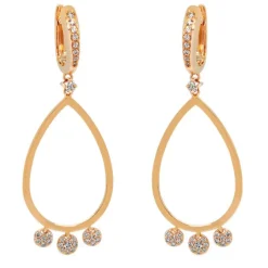 Pendientes de oro rosa y diamantes de 0.74 quilates