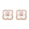 Pendientes flor con diamante 0,02 quilates y madreperla 3,00 quilates