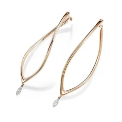 Pendientes Mattioli Navettes de oro rosa y diamantes