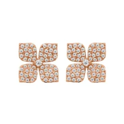 Pendientes oro rosa con diamantes 1.02 quilates
