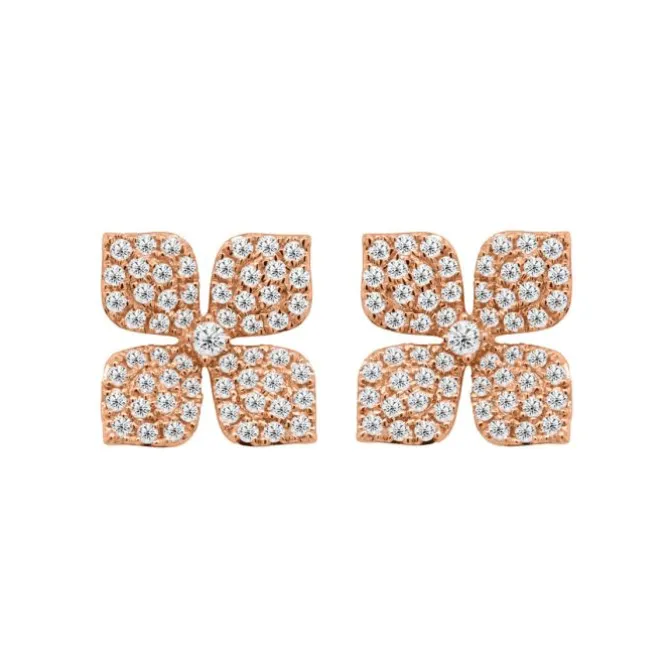 Pendientes oro rosa con diamantes 1.02 quilates