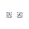 Pendientes solitario en oro blanco y diamante de 0.92 quilates