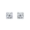Pendientes solitario en oro blanco y diamante de 0.64 quilates