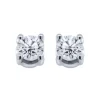 Pendientes solitarios de oro blanco y diamantes 0.50 quilates
