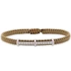 Pulsera de macramé con oro blanco y diamantes 0.25 quilates