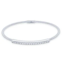 Pulsera de oro blanco con diamantes 0.18 quilates