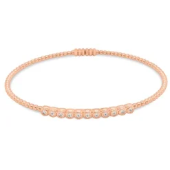 Pulsera de oro rosa con diamantes talla brillante 0,17 quilates
