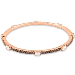 Pulsera de oro rosa con diamantes blancos 1.10 quilates y diamantes negros 1.08 quilates