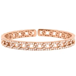 Pulsera de oro rosa y diamantes 1.30 quilates