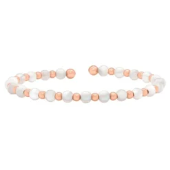 Pulsera de oro rosa y nácar