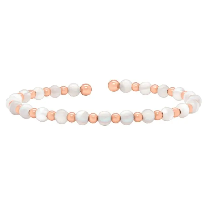 Pulsera de oro rosa y nácar