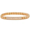 Pulsera elástica de oro rosa y diamantes de 1.00 quilates