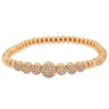Pulsera elástica de oro rosa y diamantes 0.91 quilates