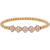 Pulsera elástica de oro rosa y diamantes de 1.27 quilates