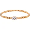 Pulsera elástica de oro rosa y diamantes de 0.60 quilates