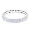 Pulsera en oro blanco y diamantes talla brillante 2.70 quilates
