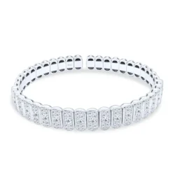 Pulsera en oro blanco y diamantes talla brillante 2.70 quilates