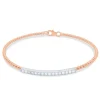 Pulsera en oro rosa, oro blanco y diamantes 0.40 quilates