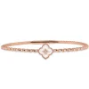 Pulsera flor de oro rosa con madreperla y diamante 0.33 quilates